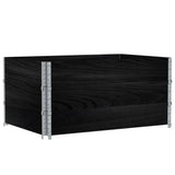 VidaXL Palettenaufsatzrahmen 3 Stk. 120x80 cm massives Kiefernholz schwarz