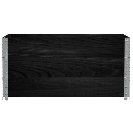 VidaXL Palettenaufsatzrahmen 3 Stk. 120x80 cm massives Kiefernholz schwarz