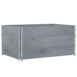 VidaXL Palettenaufsatzrahmen 3 Stk. 120x80 cm massives Kiefernholz grau