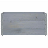 VidaXL Palettenaufsatzrahmen 3 Stk. 120x80 cm massives Kiefernholz grau