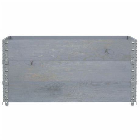 VidaXL Palettenaufsatzrahmen 3 Stk. 120x80 cm massives Kiefernholz grau