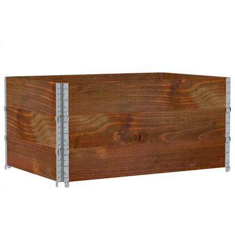 VidaXL Palettenaufsatzrahmen 3 Stk. 120x80 cm massives Kiefernholz braun