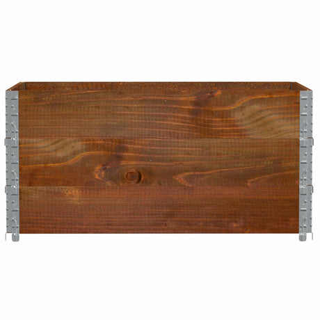 VidaXL Palettenaufsatzrahmen 3 Stk. 120x80 cm massives Kiefernholz braun