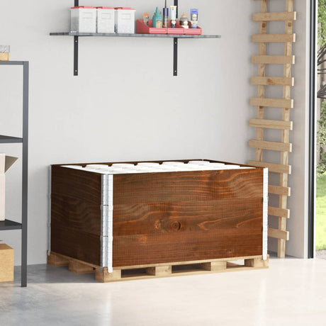 VidaXL Palettenaufsatzrahmen 3 Stk. 120x80 cm massives Kiefernholz braun