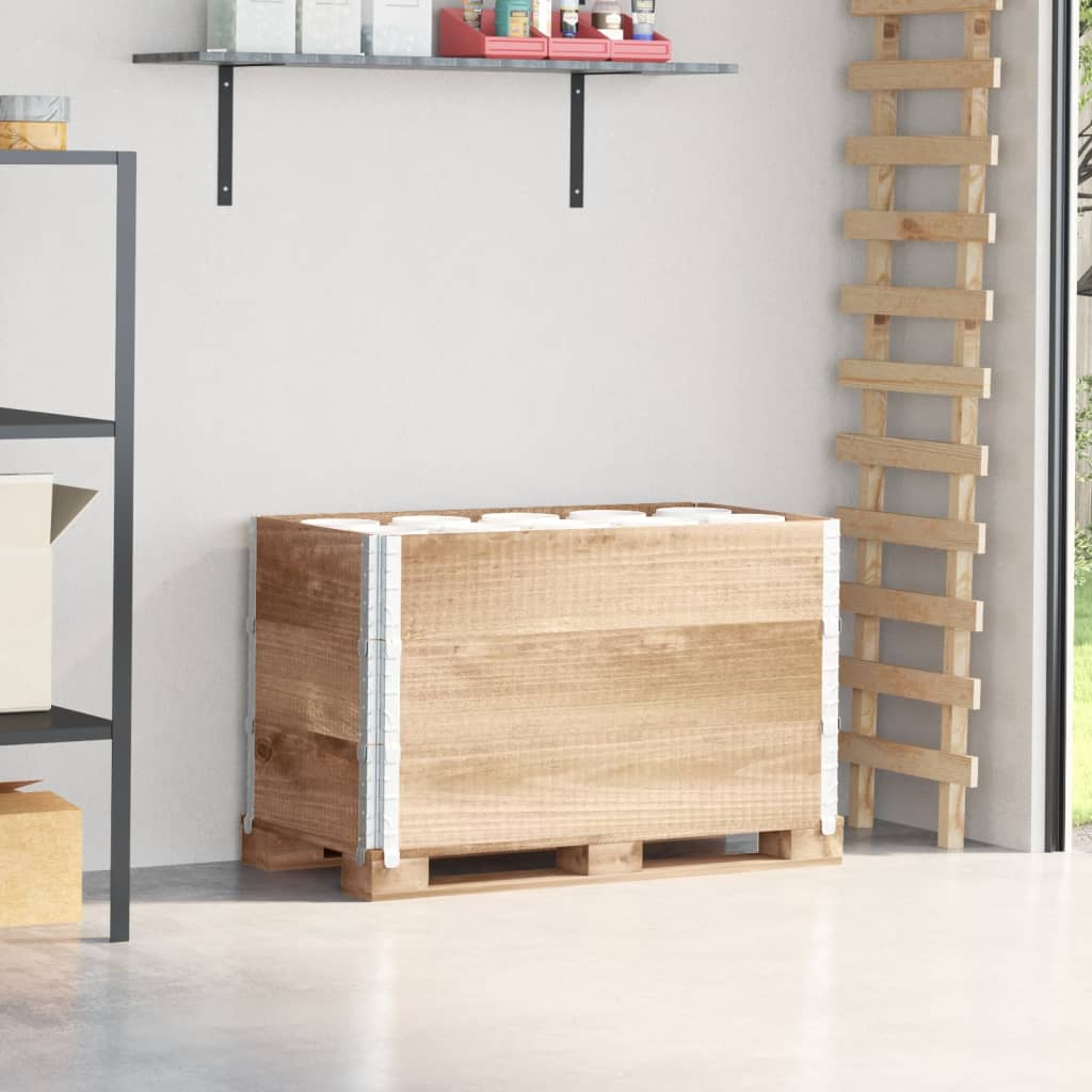 VidaXL Palettenaufsatzrahmen 3 Stück 100x50 cm massives Kiefernholz
