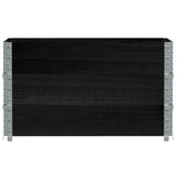 VidaXL Palettenaufsatzrahmen 3 Stk. 100x50 cm massives Kiefernholz schwarz