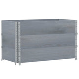VidaXL Palettenaufsatzrahmen 3 Stk. 100x50 cm massives Kiefernholz grau