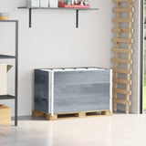VidaXL Palettenaufsatzrahmen 3 Stk. 100x50 cm massives Kiefernholz grau