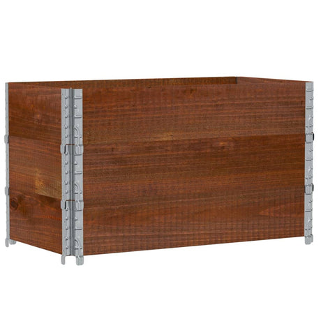 VidaXL Palettenaufsatzrahmen 3 Stk. 100x50 cm massives Kiefernholz braun