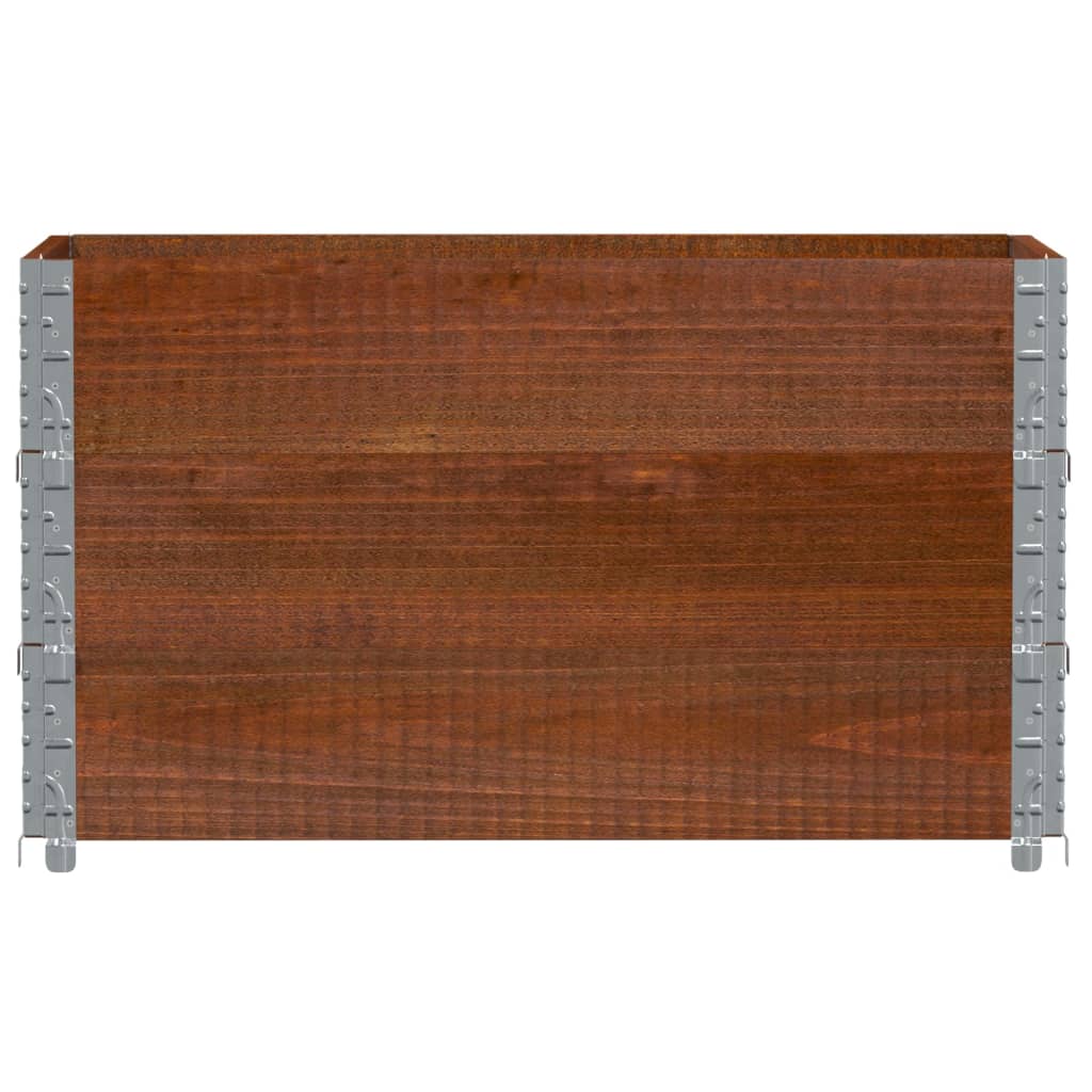 VidaXL Palettenaufsatzrahmen 3 Stk. 100x50 cm massives Kiefernholz braun