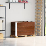 VidaXL Palettenaufsatzrahmen 3 Stk. 100x50 cm massives Kiefernholz braun
