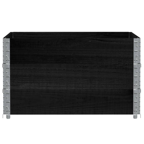 VidaXL Palettenaufsatzrahmen 3 Stk. 100x100 cm massives Kiefernholz schwarz