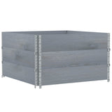 VidaXL Palettenaufsatzrahmen 3 Stk. 100x100 cm massives Kiefernholz grau