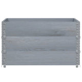VidaXL Palettenaufsatzrahmen 3 Stk. 100x100 cm massives Kiefernholz grau