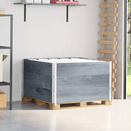 VidaXL Palettenaufsatzrahmen 3 Stk. 100x100 cm massives Kiefernholz grau