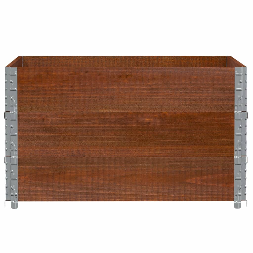 VidaXL Palettenaufsatzrahmen 3 Stk. 100x100 cm massives Kiefernholz braun