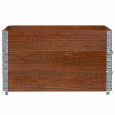 VidaXL Palettenaufsatzrahmen 3 Stk. 100x100 cm massives Kiefernholz braun