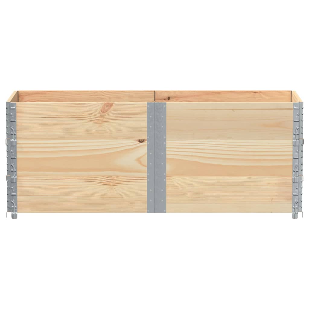 VidaXL Palettenaufsatzrahmen 3 Stück 150x50 cm massives Kiefernholz