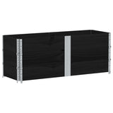 VidaXL Palettenaufsatzrahmen 3 Stk. 150x50 cm massives Kiefernholz schwarz