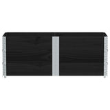 VidaXL Palettenaufsatzrahmen 3 Stk. 150x50 cm massives Kiefernholz schwarz