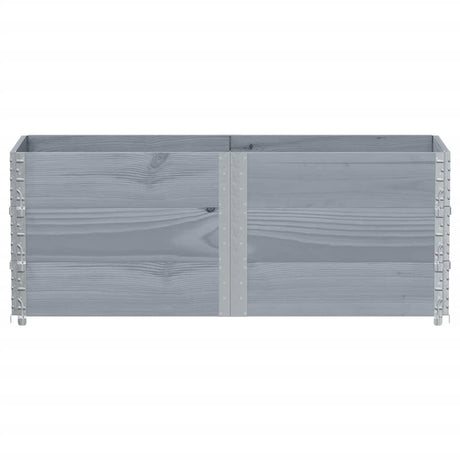 VidaXL Palettenaufsatzrahmen 3 Stk. 150x50 cm massives Kiefernholz grau