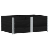 VidaXL Palettenaufsatzrahmen 3 Stk. 150x100 cm massives Kiefernholz schwarz