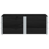 VidaXL Palettenaufsatzrahmen 3 Stk. 150x100 cm massives Kiefernholz schwarz