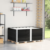 VidaXL Palettenaufsatzrahmen 3 Stk. 150x100 cm massives Kiefernholz schwarz