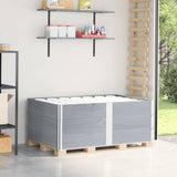 VidaXL Palettenaufsatzrahmen 3 Stk. 150x100 cm massives Kiefernholz grau