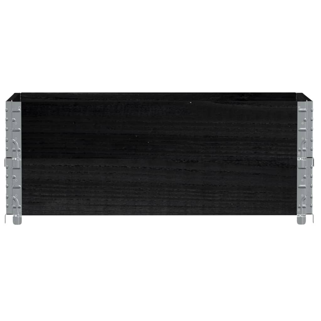 Vidaxx Pflanzgefäß 100x50 cm massives Kiefernholz schwarz