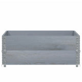 Vidaxx Pflanzgefäß 100x100 cm massives Kiefernholz grau