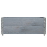 Vidaxx Pflanzgefäß 100x100 cm massives Kiefernholz grau