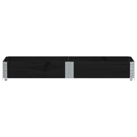 Vidaxx Pflanzgefäß 150x50 cm massives Kiefernholz schwarz