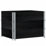 VidaXL Pflanzgefäß 80x60 cm massives Kiefernholz schwarz