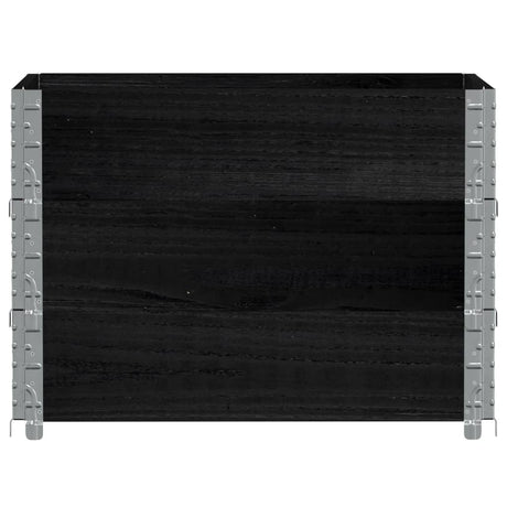 VidaXL Pflanzgefäß 80x60 cm massives Kiefernholz schwarz