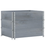 VidaXL Pflanzgefäß 80x60 cm massives Kiefernholz grau