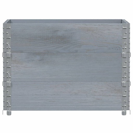 VidaXL Pflanzgefäß 80x60 cm massives Kiefernholz grau