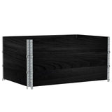 VidaXL Pflanzgefäß 120x80 cm massives Kiefernholz schwarz