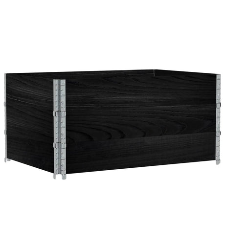 VidaXL Pflanzgefäß 120x80 cm massives Kiefernholz schwarz