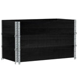 VidaXL Pflanzgefäß 100x50 cm massives Kiefernholz schwarz