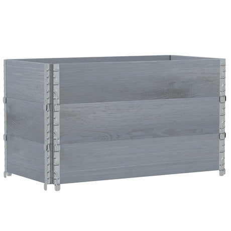 VidaXL Pflanzgefäß 100x50 cm massives Kiefernholz grau