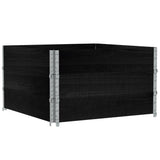 VidaXL Pflanzgefäß 100x100 cm massives Kiefernholz schwarz