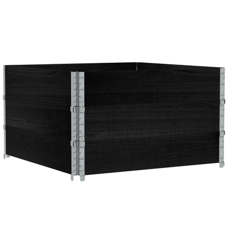 VidaXL Pflanzgefäß 100x100 cm massives Kiefernholz schwarz