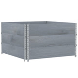 VidaXL Pflanzgefäß 100x100 cm massives Kiefernholz grau