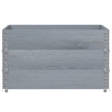 VidaXL Pflanzgefäß 100x100 cm massives Kiefernholz grau