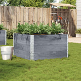 VidaXL Pflanzgefäß 100x100 cm massives Kiefernholz grau