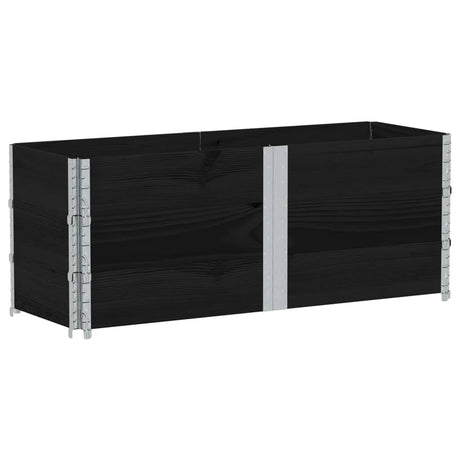 VidaXL Pflanzgefäß 150x50 cm massives Kiefernholz schwarz