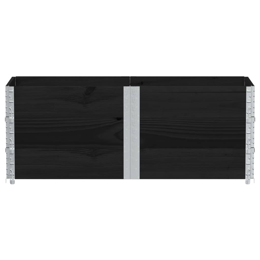 VidaXL Pflanzgefäß 150x50 cm massives Kiefernholz schwarz