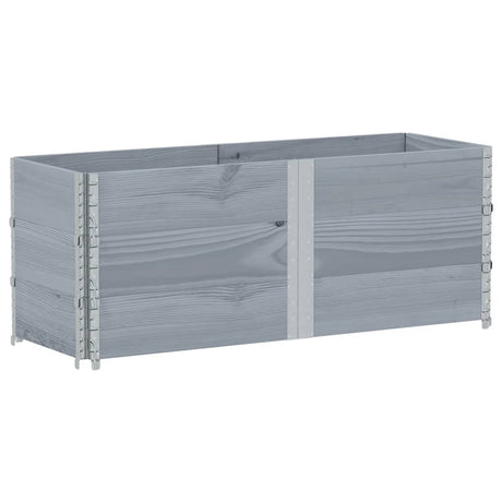 VidaXL Pflanzgefäß 150x50 cm massives Kiefernholz grau