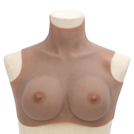 VidaXL Brustprothese D-Cup Silikon braun